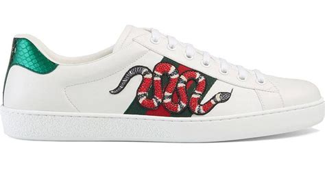 gucci sneakers snake|gucci ace embroidered snake sneakers.